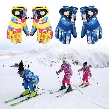 1 Пара лыжных перчаток с высокой изоляцией, сохраняющих тепло, водонепроницаемые зимние детские перчатки Унисекс для улицы