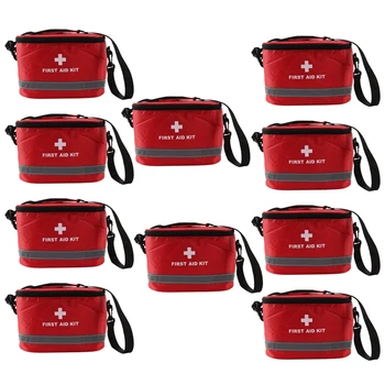 10-кратная аптечка первой помощи, спортивная сумка для кемпинга, домашняя сумка для экстренного выживания, красная нейлоновая сумка через плечо с ярким символом креста