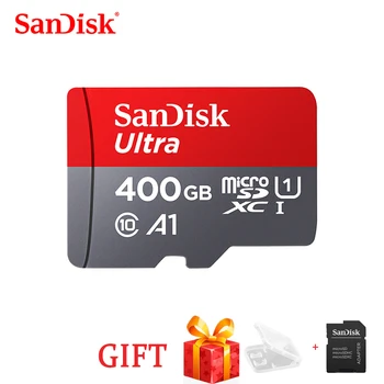 100% Карты памяти SanDisk A1 камера tf 200 ГБ 256 ГБ 400 ГБ 100 М/С Micro sd карта Class10 UHS-1 флэш-карта памяти Microsd TF/SD-карта