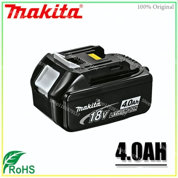 18 В Makita 100% оригинальная аккумуляторная батарея для электроинструмента емкостью 4000 мАч со светодиодной литий-ионной батареей BL1860B BL1860 BL1850 BL1830