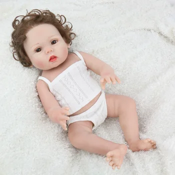 18-дюймовая силиконовая кукла-реборн для новорожденной девочки Реалистичная кукла Для ванной Игрушки для малышей Игрушки для мальчиков в подарок