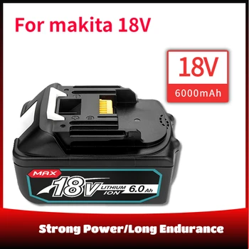 18V 12000mAh Оригинальная Аккумуляторная Батарея Makita 12.0Ah Для Электроинструментов Со светодиодом 18650 Li-ion Замена LXT BL1860B BL1860 BL1850