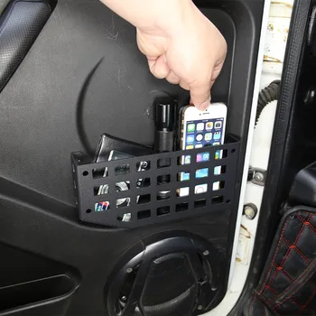2 Предмета для LADA NIVA 4X4 2009-2019, черный автомобильный интерьер из алюминиевого сплава, Дверная панель, Корзина для хранения, Автомобильные аксессуары