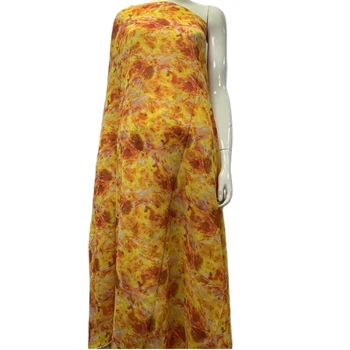 5 ярдов нигерийской ткани, высококачественная хлопчатобумажная ткань с принтом, швейцарская вуаль, кружевной материал для пошива женских платьев