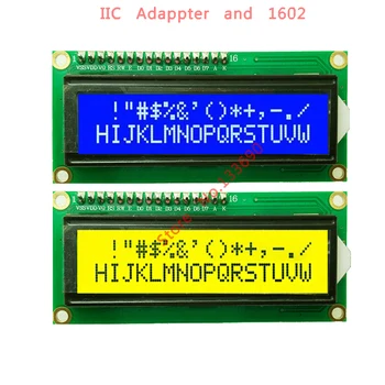 5V LCD1602 16*2 1602 16X2 ЖК-желтый или синий Дисплей HD44780 Символов IIC/I2C/TWI/SPI Модуль платы последовательного интерфейса Адаптер