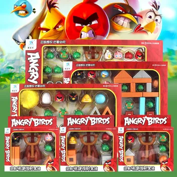 Angrys Bird Игровые Игрушки Детская Интерактивная Катапульта Строительный Блок В Сборе Полный Набор Рогаток Для Маленьких Мальчиков Праздничный Подарок На День Рождения