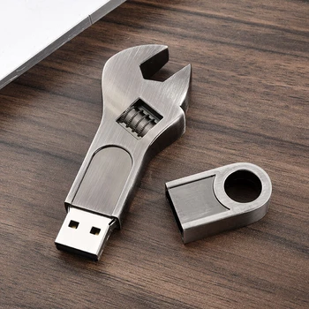 Binful Флешка Металлический Разводной Ключ USBФлэш-накопители 512GB Memory Stick 32GB 64G 128G USB 2.0 Флэш-память с Логотипом Thumb Disk