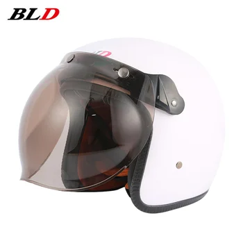 BLD-181 Подлинный Винтажный Мотоциклетный Шлем с открытым Лицом В стиле Ретро Для Езды На Скутере 3/4 Jet Casco В Горошек, Одобренный Moto Rbike Capacete Для Мужчин
