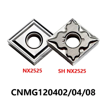 CNMG120402-FH-FP CNMG120404-SH CNMG120408 NX2525 100% Оригинальные Твердосплавные пластины Для Металлокерамической обработки Стали CNMG 120404 120408 с ЧПУ