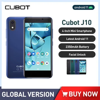 Cubot J10 Android 11,0 3G Смартфоны 4-Дюймовые мини-Телефоны Четырехъядерный 1 ГБ + 32 ГБ Маленький мобильный телефон 2350 мАч с двумя SIM-картами 5-мегапиксельная Камера заднего Вида