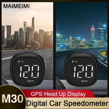 HUD M30 Головной Дисплей Автомобильный Цифровой GPS Спидометр MPH KMH Компас Сигнализация Превышения скорости Напоминание Об Усталости При Вождении Дисплей Для Всех Автомобилей