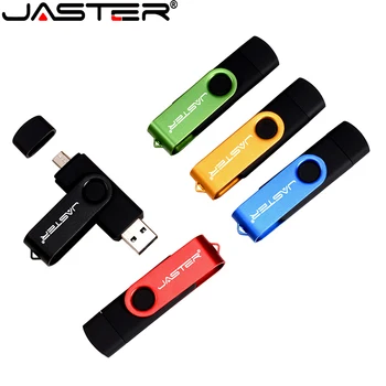 JASTER Hi-Speed USB 2.0 Флэш-накопитель OTG Pen Drive 128 МБ 64 ГБ USB-накопитель 8 ГБ 16 ГБ 32 ГБ Флеш-накопитель для Android Смартфонов/ПК