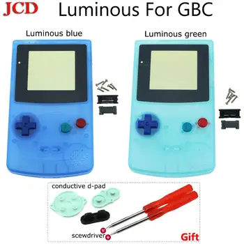 JCD Новый светящийся цвет для GBC Limited Edition Замена корпуса для игровой консоли Gameboy Color полный корпус для GBC scewdriver