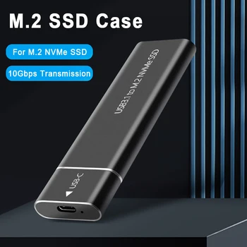 M2 SSD Чехол NVME M2 Корпус NVMe 10 Гбит/с PCIe SSD Box M.2 к USB Type C 3,1 SSD Адаптер для NVME PCIE NGFF SATA SSD Диск Box