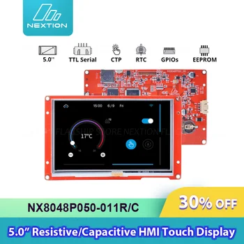 Nextion NX8048P050-011C / R 5,0 ”Сенсорный дисплей HMI серии Intelligent LCD-TFT Емкостный / резистивный сенсорный экран без корпуса