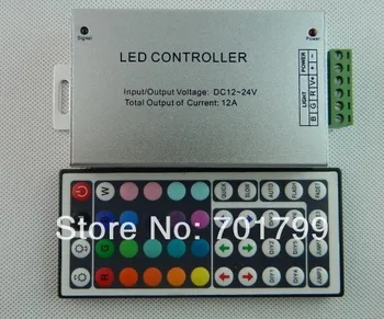 RF 44-клавишный светодиодный RGB-контроллер, максимальный выход 4A * 3 канала с входом DC12-24V