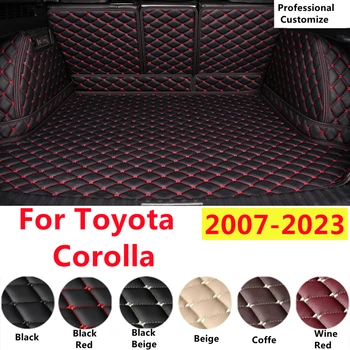 SJ Полный комплект, Изготовленный На Заказ, Подходит Для Toyota Corolla 2007-23 XPE Кожаный Водонепроницаемый Коврик Для Багажника Автомобиля, Вкладыш для Багажного Лотка, Грузовая Задняя Накладка