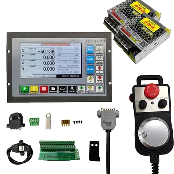 Автономный комплект контроллера с ЧПУ DDCSV3.1, 3-осевой, 4-осевой, 500 кГц, G-код, 4-осевая аварийная остановка, электронный маховик MPG 75W24V DC