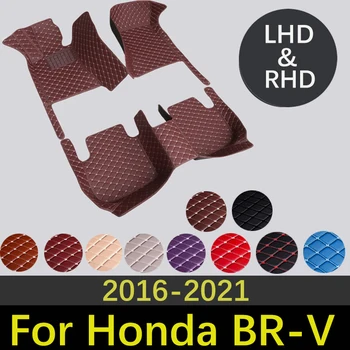 Высококачественные автомобильные коврики для Honda BR-V BRV 2016-2021 Модные Аксессуары для интерьера Ковры на заказ Коврик для укладки автомобиля