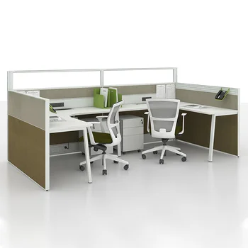 высококачественный модульный компьютерный стол, офисная мебель для рабочего места с алюминиевой перегородкой