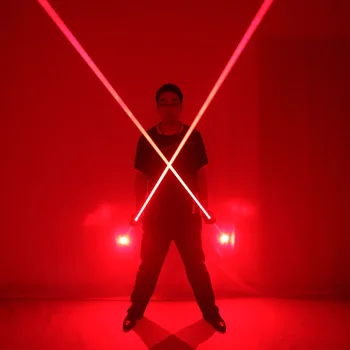 Двухнаправленный красный лазерный меч для лазерного шоу большой луч двуглавый лазерный реквизит для выступлений на сцене