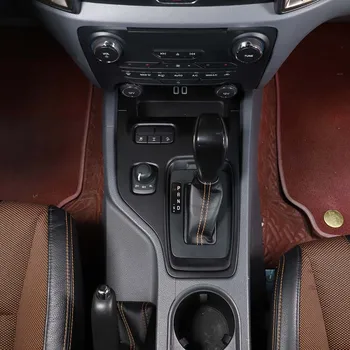 Для Ford Ranger Wildtrak 2015-2021 ABS Матовая Черная Автомобильная Центральная Панель Декоративная Рамка Накладка Наклейка Автомобильные Аксессуары
