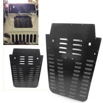 Для Jeep Wrangler JK Аксессуары 2013-2018, Крышка вентиляционной панели капота двигателя с ЧПУ, алюминий