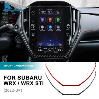 Для Subaru WRX/WRX STI 2022 2023 Наклейка на Навигационную Рамку Центрального Управления Внутренняя Отделка LHD RHD Аксессуары-Настоящее Углеродное волокно