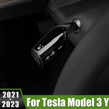 Для Tesla Модель 3 Y 2021 2022 2023 Автомобильное Рулевое Колесо, Защитная Крышка, Ручка Переключения Передач, Декоративная Наклейка