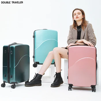 Дорожный чемодан из АБС + ПК, 20-дюймовая ручная кладь, 24-дюймовая тележка для багажа, новая студенческая сумка на колесиках для багажа