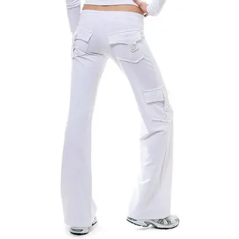 Женские брюки-карго XS-4XL, большие размеры, прочные эластичные широкие брюки, Женские мягкие Джоггеры для бега трусцой, спортивные штаны на шнурке