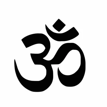 Забавный символ Будды индуистской йоги KK Простая нежная наклейка на автомобиль с царапинами, черный/серебристый ПВХ 14,8 см X 15,1 см