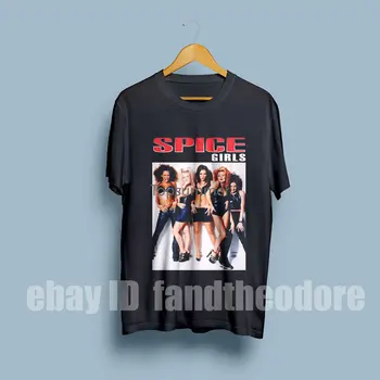 Классический постер поп-группы Spice Girls 90-х, мужская черная футболка, футболки с принтом размера S-Xxxl, Мужской топ, брендовая одежда для фитнеса