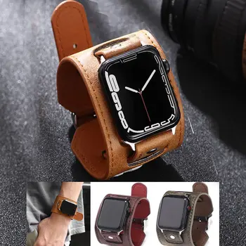 Кожаный браслет для Apple Watch band 44 мм 40 мм iwatch 38 мм 42 мм 49 мм ремешок для наручных часов serie 8 7 3 4 5 6 Se ремешок 41 мм 45 мм