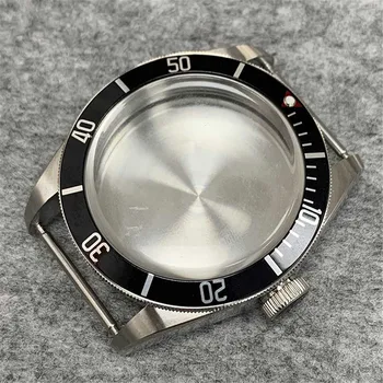 корпус часов из нержавеющей стали 41 мм, алюминиевое кольцо, твердая нижняя крышка из минерального стекла для NH35, корпус для часов с механизмом NH36, запчасти