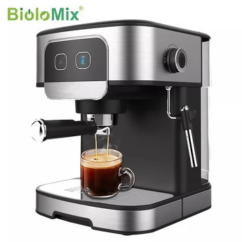 Кофемашина BioloMix мощностью 1200 Вт на 20 бар для приготовления эспрессо с молочным кремом, кофейный капучино с горячей водой и паром, кофемашина мгновенного подогрева
