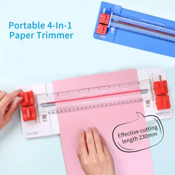 Креативная машина для резки бумаги 4 в 1, 9-дюймовый Триммер для бумаги с волнообразной прямой линией сгиба, Режущая головка, Планировщик карточек, Фоторезак