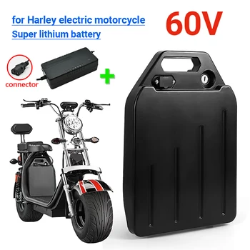 Литиевая батарея для электромобиля Harley, Водонепроницаемая батарея 18650, 60V 40Ah для двухколесного Складного электрического скутера Citycoco, велосипеда