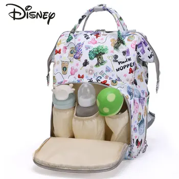 Модная сумка для мамы с Микки Диснеем 2023 Мультяшная Сумка для хранения детских товаров Большой емкости Легкий Многофункциональный рюкзак