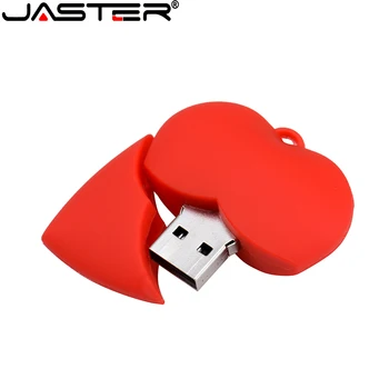 Мультяшная Красная любовь Флэш-накопитель 64 ГБ Флеш-накопители USB 2.0 Memory Stick 32 ГБ Подарочный Брелок U-диск Свадебные подарки 16 ГБ 8 ГБ 4 ГБ 128 МБ