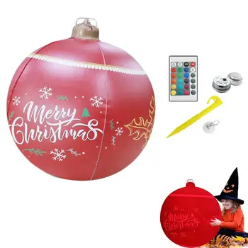Надувной Рождественский шар 60 см, Праздничный декоративный светильник, Надувной Рождественский шар, Портативное надувное украшение для