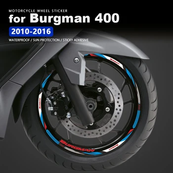 Наклейка на колесо мотоцикла Водонепроницаемая наклейка на обод Burgman AN 400 для Suzuki Burgman AN400 2010-2016 2012 2013 2014 2015 Аксессуары