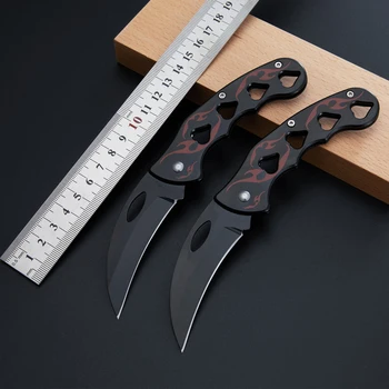 Наружный складной нож для фруктов из нержавеющей стали, портативный складной многофункциональный карманный нож с когтями