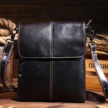 Новая модная мужская сумка-мессенджер из натуральной кожи, маленькая мужская кожаная сумка через плечо, мужская сумка для отдыха