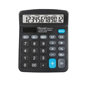 Новый солнечный калькулятор с большим экраном, 12-значный арифметический компьютер для студентов, финансовый офис, канцелярские принадлежности