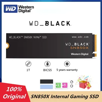 Оригинальный твердотельный накопитель WD BLACK SN850X 4 ТБ 2T 1 ТБ Внутренний игровой SSD Gen4 PCIe M.2 2280 До 7300 Мбит/с Для настольных ПК