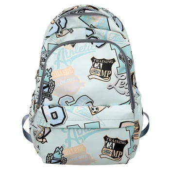 Подростковые школьные сумки для девочек, рюкзак с граффити для учащихся среднего звена, женский нейлоновый повседневный рюкзак для кампуса