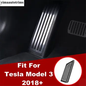 Подставка для левой ножной педали, защитная пластина для ног, накладка на панель, отделка, пригодная для Tesla Model 3, Аксессуары для интерьера 2018-2021 гг.