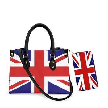 Сумки Shouldr с Британским флагом для женщин, Повседневная сумка-мессенджер, Женские сумки из искусственной кожи, вечерние сумки с кошельком
