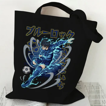 Сумки-тоут BLUE LOCK, Подростковая аниме-сумка, футбольные сумки через плечо в стиле Харадзюку, Модные Повседневные сумки, сумки для покупок с комиксами на каждый день для женщин